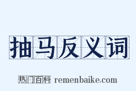 抽马反义词是什么意思的图片